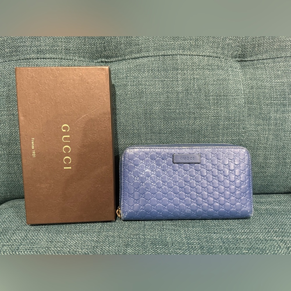 Gucci Blue Monogram Women's Wallet